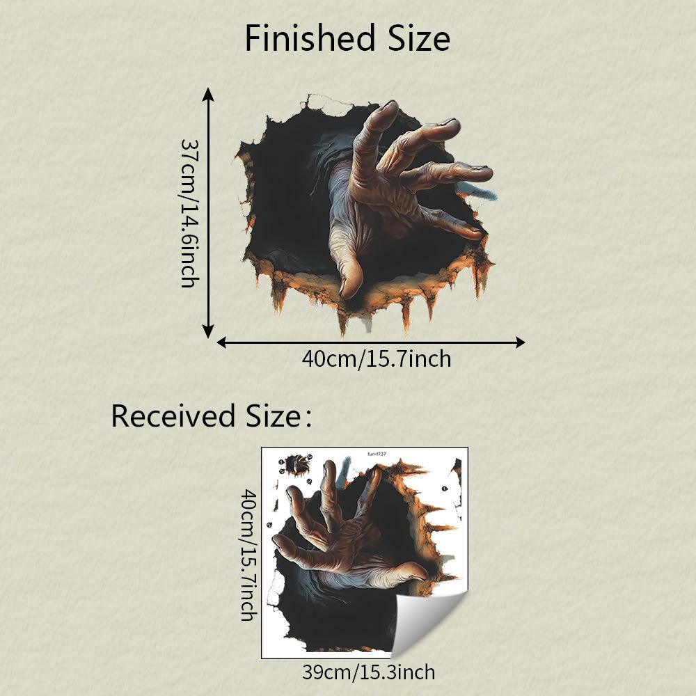 

Хэллоуин Симуляция Пробивания Стены Ужас Пальма Спальня Гостиная Домашнее Украшение Наклейки на Стену