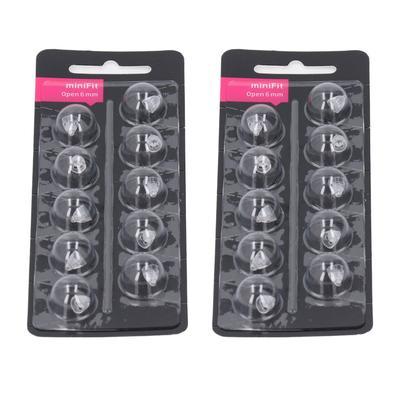 20 Stück Double Vent Bass Domes Einlagige Silikon-Ersatz-Open Vent Bass Domes Transparent für