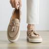 Suede Leather Mens Loafers Fashion Platform Men's Casual Shoes Handmade Male Walking Driving Shoes Moccasins Slip on Flat Shoes