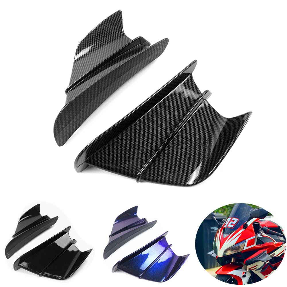 Carbon Black Chameleon Motorcycle Winglet Aerodynamic Wing Kit Spoiler For Yamaha Suzuki Kawasaki Honda H2/H2R