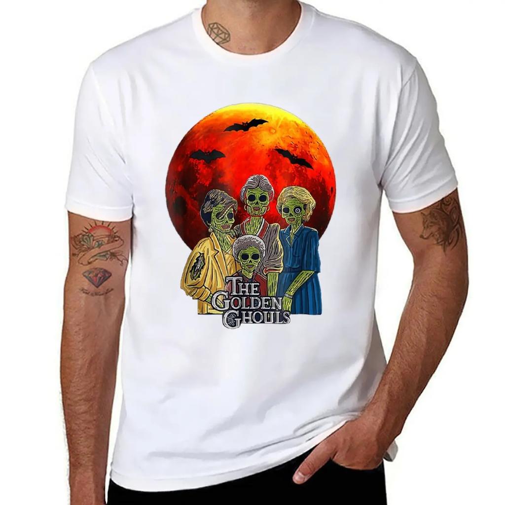 The Golden Ghouls TShirt Anime Tshirt Graphics Blacks Mens T Shirts