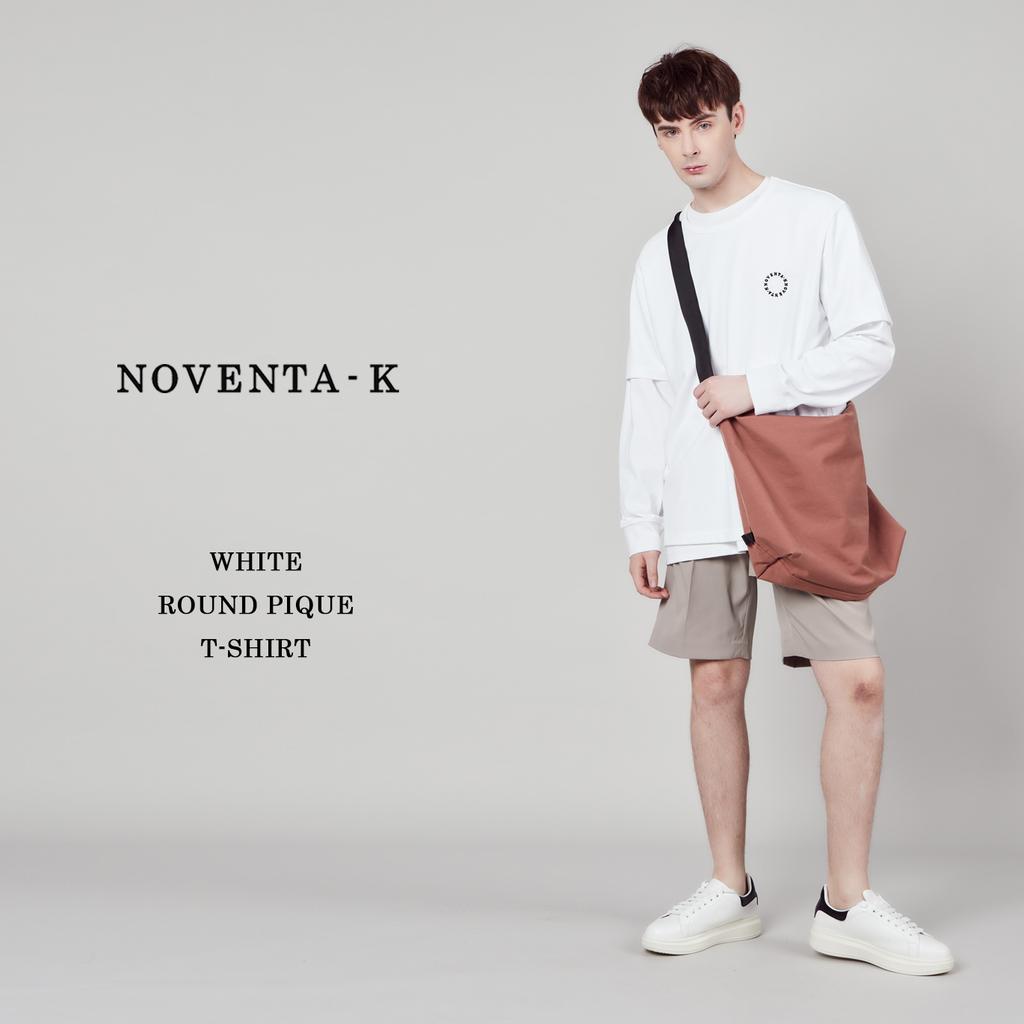 NOVENTA-K Round Pique Short Sleeve T-Shirt White
