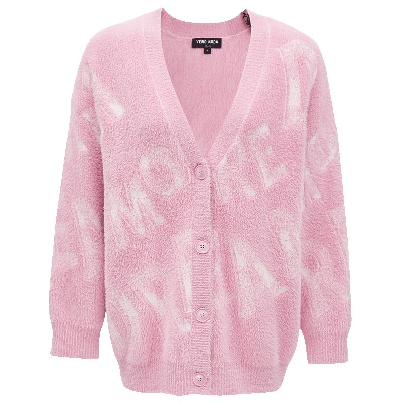 

VEROMODA Women s 2023 A/W Letter Print V-Neck Cardigan S
