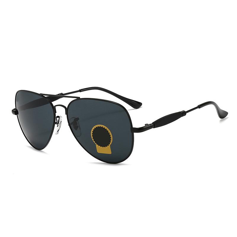 New metal UV-proof sunglasses, European and American retro trend colorful film glass sunglasses