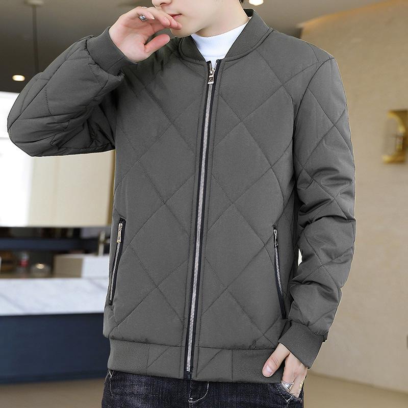 

Men s Autumn/Winter Fleece-Lined Jacket, Thick, Warm, Workwear Style, Loose Fit Cotton Coat, Trendy Clothing Top 2XL