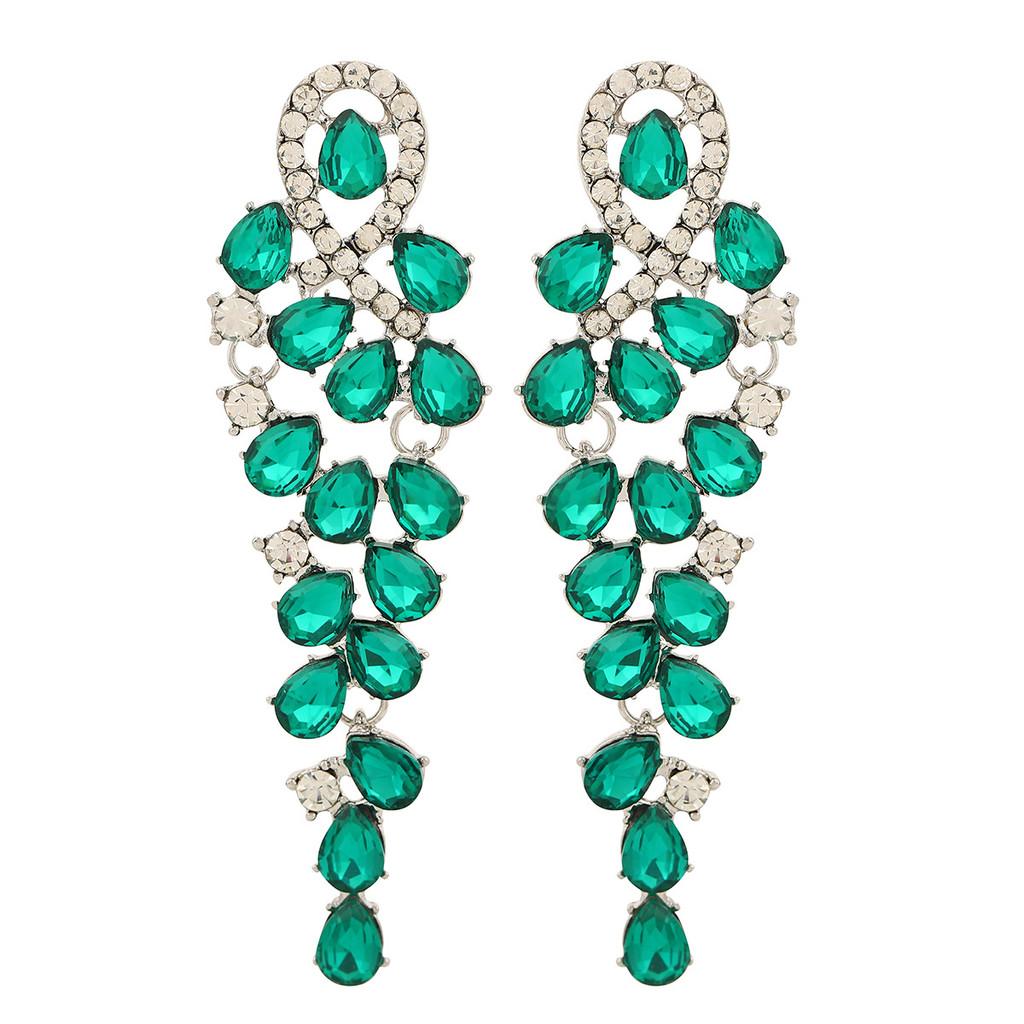 Alloy Geometric Drop Earrings For Women With Tassel Design And Elegant Style