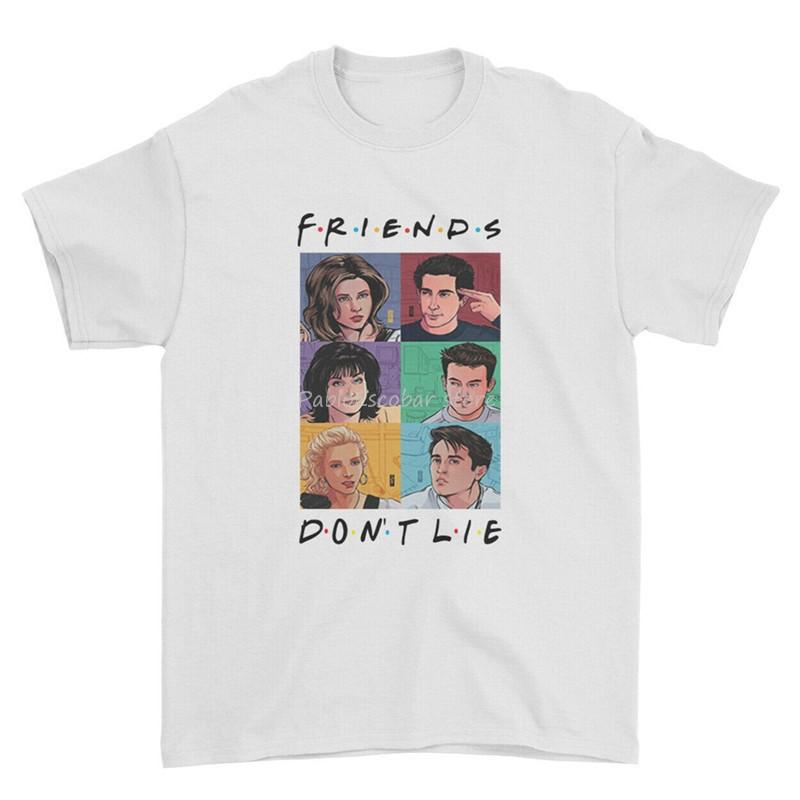 Friends T Shirt Retro Tv Series Friends Inspired Mens Womens Kids TShirt Homme Customized Tee Shirt men brand tshirt S