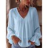 IHUASU Bluse e Camicie Casual da Donna con Scollo a V e Maniche Lunghe