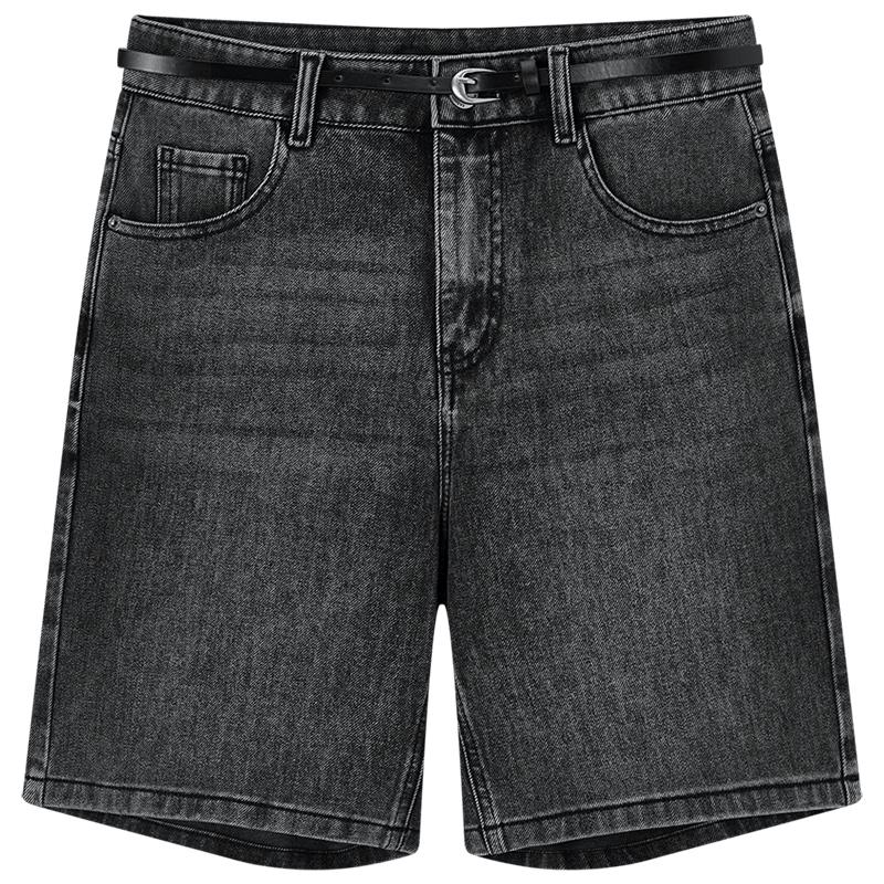 Aiju Rabbit Women s High-Waist A-Line Denim Shorts XL