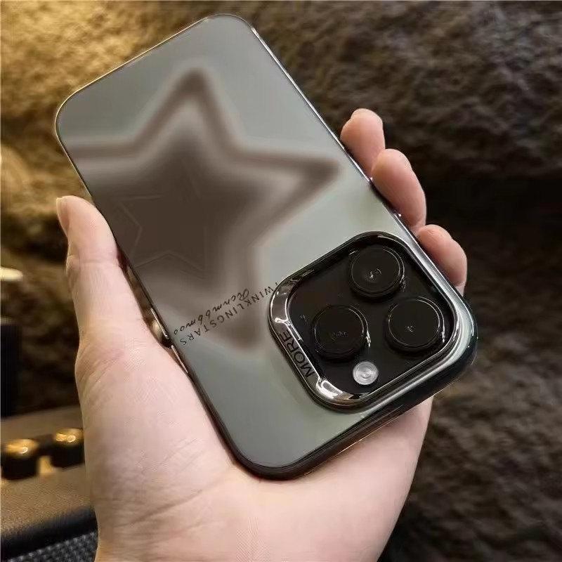 Smudged Star Matte Laser Graphic Phone Case For iPhone 16 15 14 Pro Max Cases iPhone 11 12 13 XS X XR 7 8 Plus 15 Plating Cover