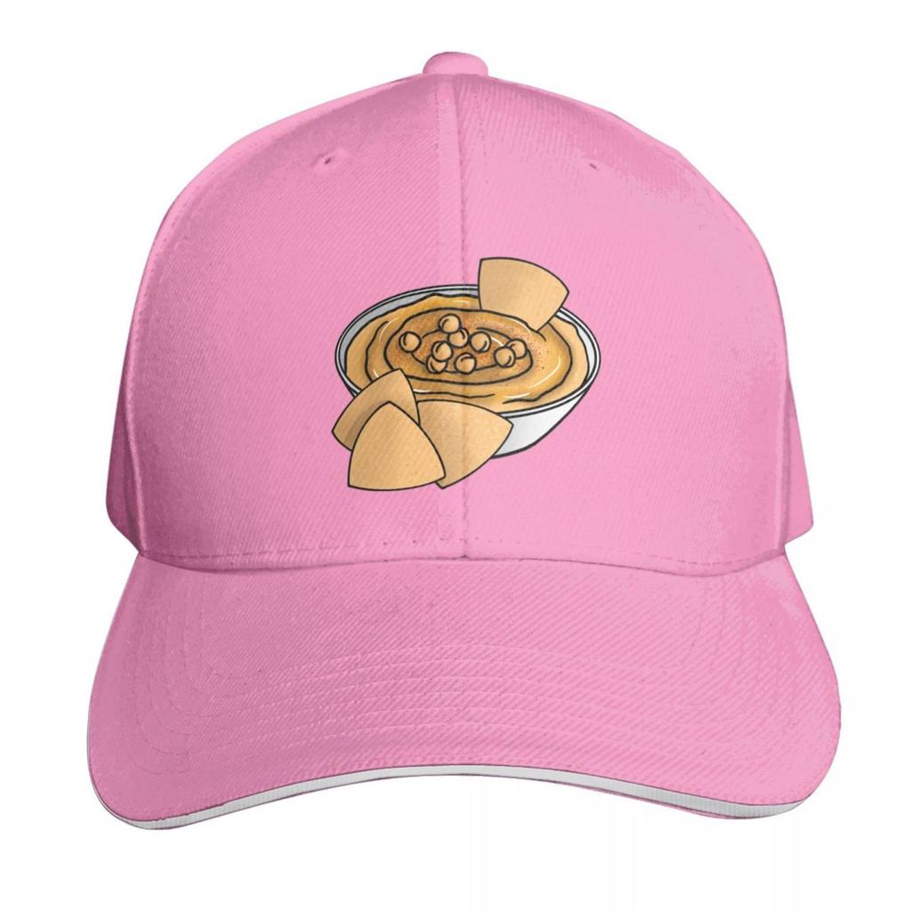 Pita Chips Hummus Baseball Cap Fashionable Vintage Sunscreen Beach For Women Unisexs
