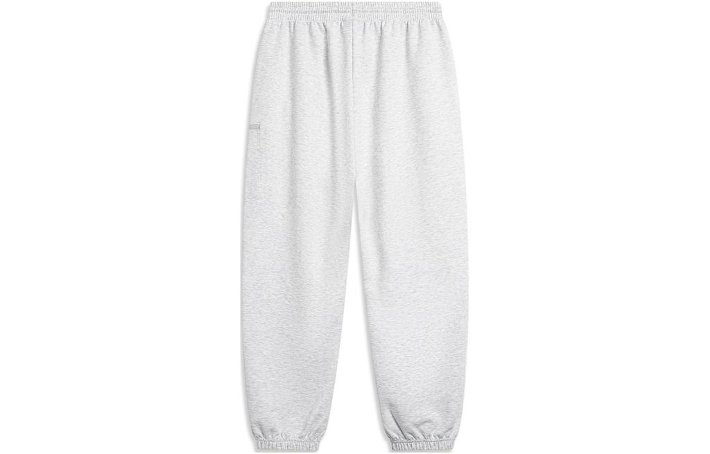Li Ning China Culture Collection Knitted Sweatpants Men's Heather Gray Deep Antarctic Gray AKLU319-1