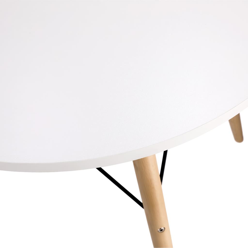 Modern Scandinavian White Round Table For Living Room Dining Room Kitchen