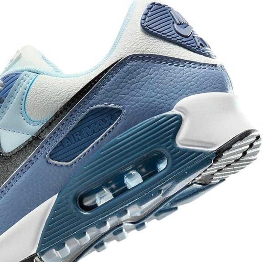 Nike Air Max 90 Summit Size W, White/Blue/Black, HM8128-100, 22.0cm