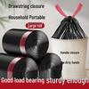Thickened Black Vest-Style Garbage Bags: Medium & Large for Kitchen Cleaning, Economy Pack