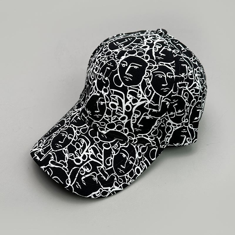 Graffiti Print Letters Anchor Skull Pattern Baseball Cap Men And Women Sunshade Street Versatile
