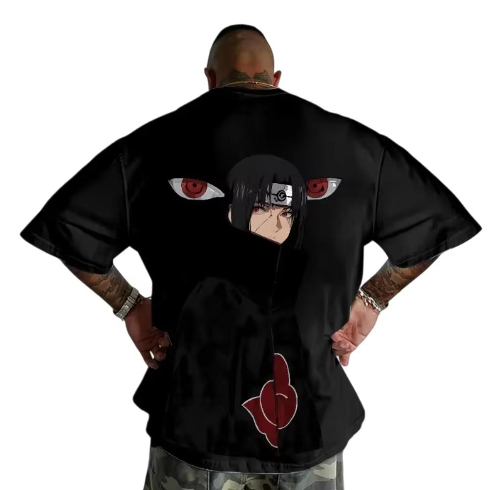 Naruto Men Womens Itachi Uchiha Printed Japanese Anime 2026 Summer New Hotseling Short Sleeved Fashion Cotton Printed Tshirt