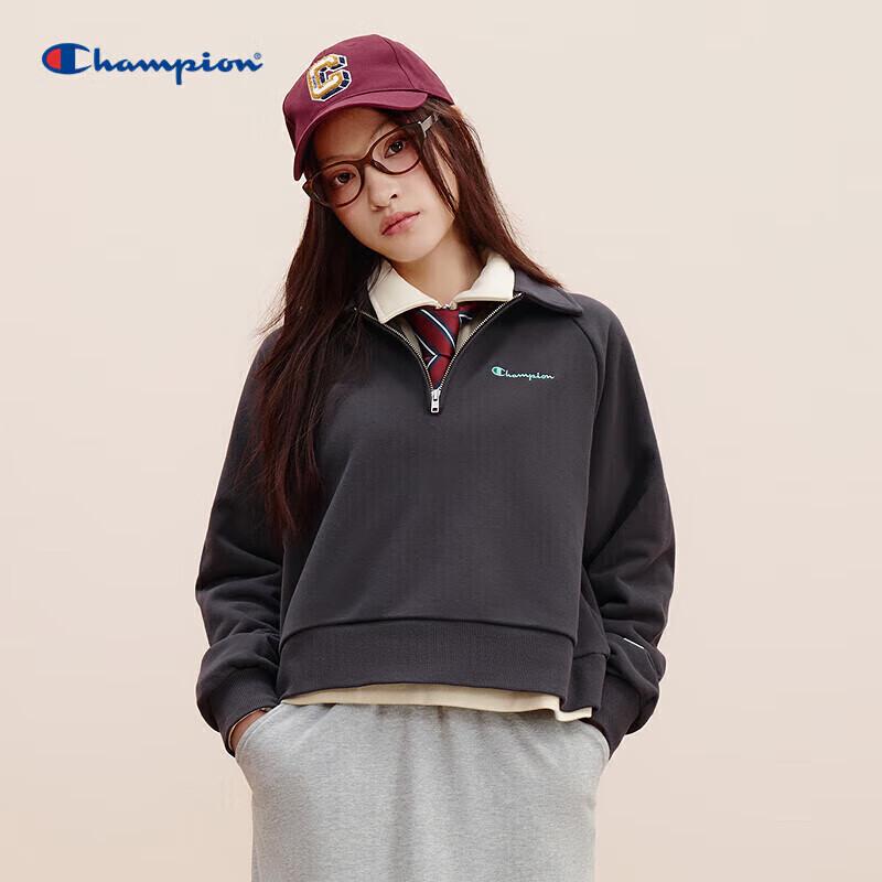 Champion Women's Raglan Half-Zip Polo Sweatshirt