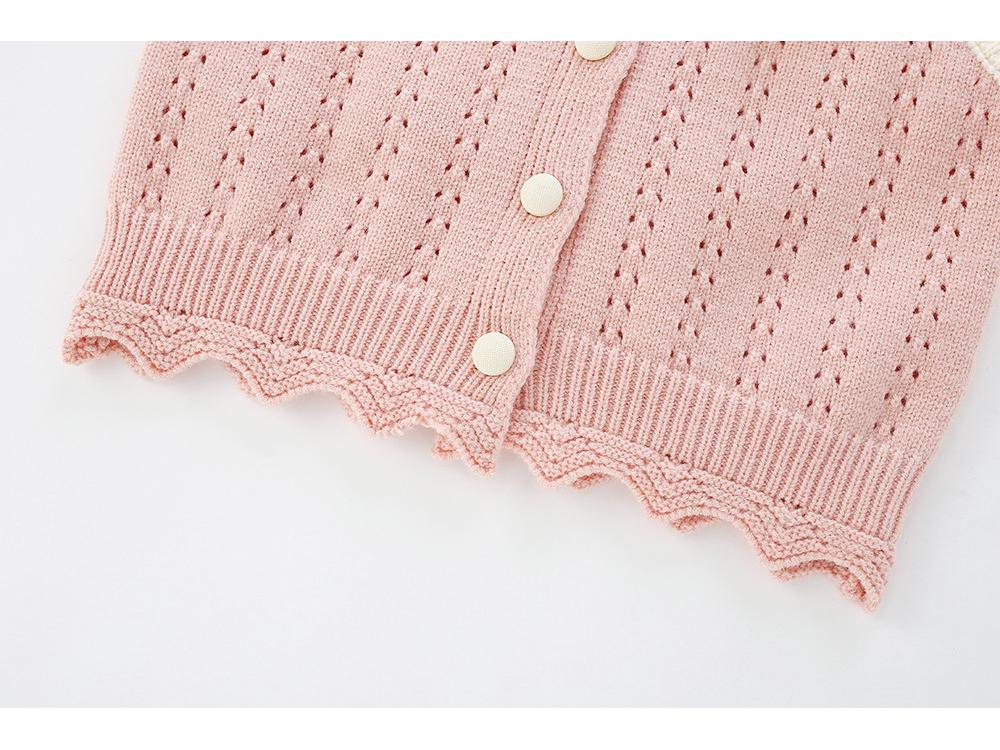 2025 Jaro & Podzim Roztomilá dětská pletená svetrová vesta - Módní bezrukávový kardigan