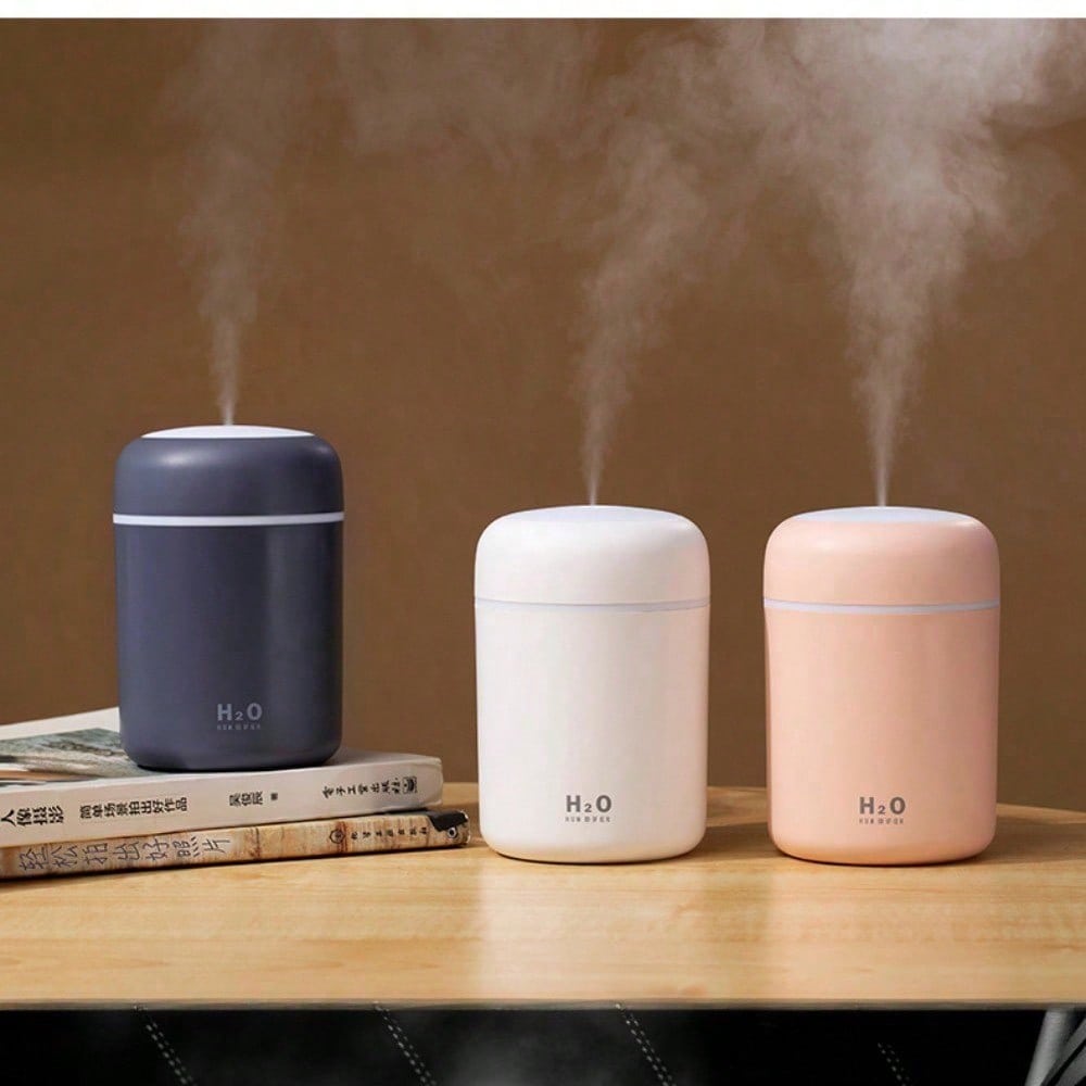 Portable Ultrasonic Air Humidifier, Car Humidifier, Color Cup, Aroma Diffuser, Mist Cooler, USB Car Light Purifier, 300ml