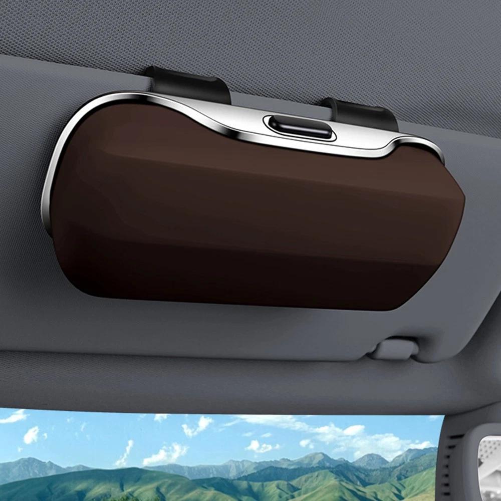 Sun Visor Glasses Case Plastic Car Sunglasses Organizer Auto Eyewear Clip Sleek Car Glasses Holder For Driver Truck Suv