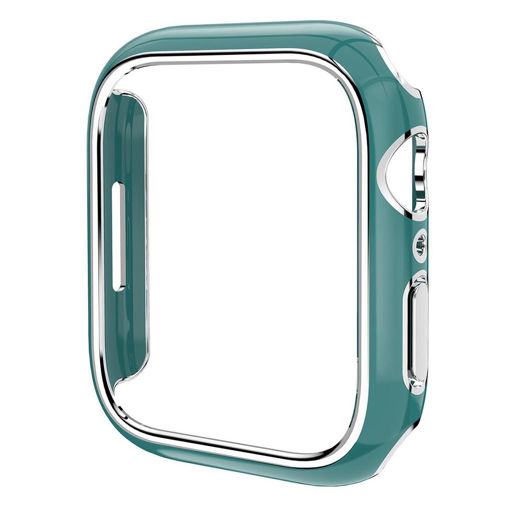 Purchasing For Apple Watch Series 9  /  8  /  7 45mm Watch Case Quick Release Electroplating PC Watch Cover - Green  /  Rose Gol