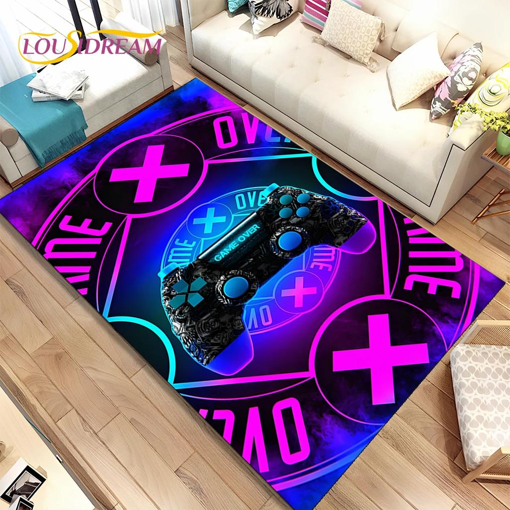Kreslená hra Hráč Gamepad Koberec Koberec do obývacího pokoje Ložnice Domácí dekorace, Podložka Protiskluzová Dekorace Dětská Herna Pohovka Rohožka