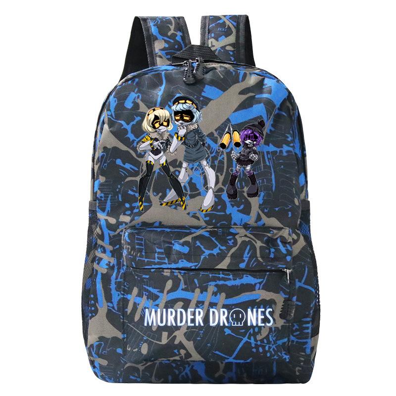 Murder Drones Personality Printing Trend Student School Bag Multifunctional Outdoor Travel Backpack