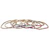 9 Pieces Multicolor Zirconia Elastic Bracelet Set Fashionable Stretch Rhinestones Handchain Jewelry for Women Girls
