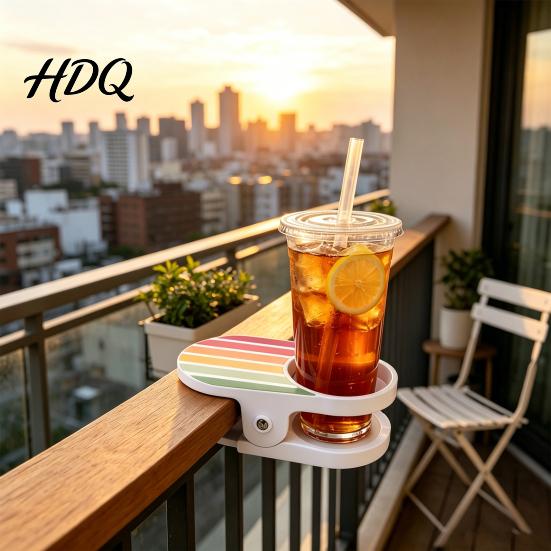 Getränkehalter Klemme Clip-On Getränke für Strandkorb Campingstuhl Trinken Einfache Montage Halter Universell Wasserflasche Kaffeetasse Softdrink Dose Tragbar