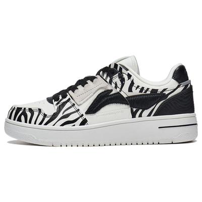 Li Ning Tian Ji Graffiti Lässige Vielseitige Dicksohlige Sneaker Rutschfest Abriebfest Atmungsaktiv Höhenerhöhend Low-Top Skateschuhe AGCT376-6