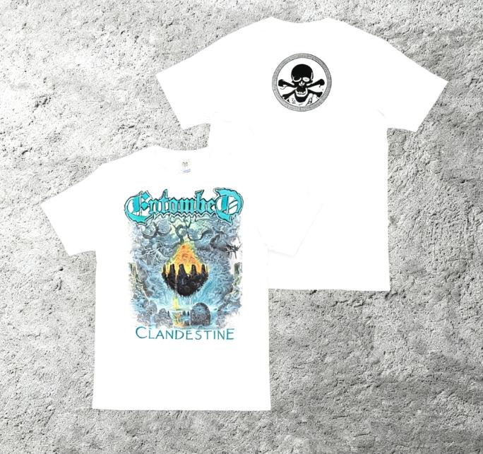 T-SHIRT 2025 ENTOMBED BAND Uomo CLANDESTINE DEATH METAL SVEDESE Moda Street Hip-hop Rock Manica Corta Donna Girocollo Top