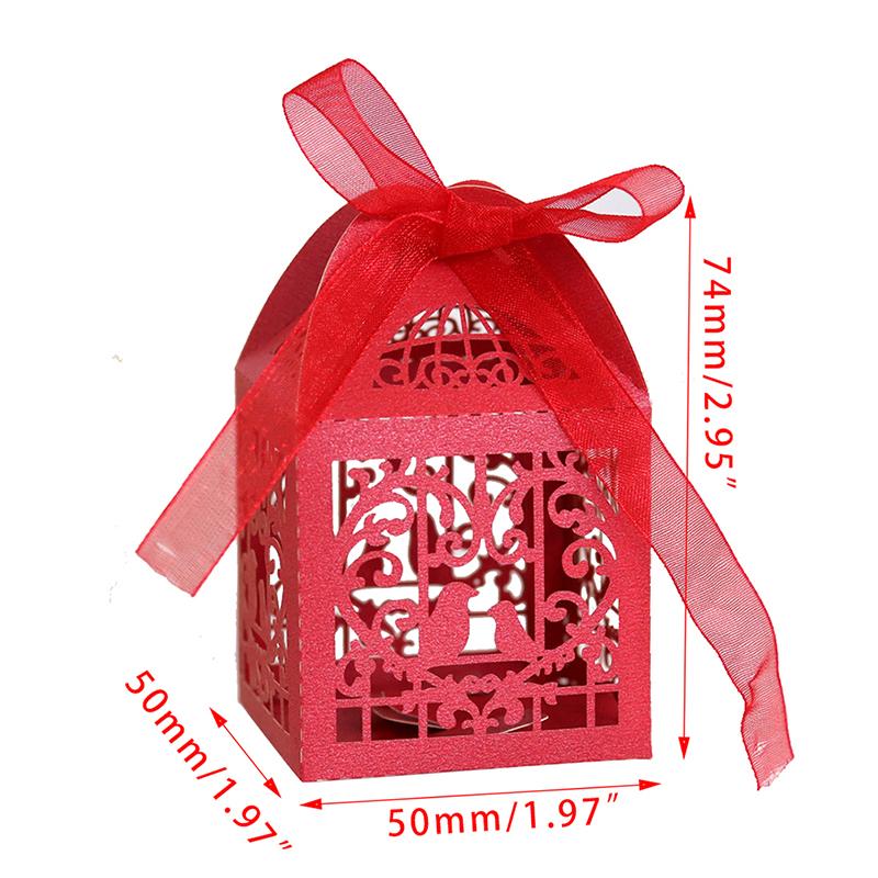 Creative And Simple Hollow Packaging Box Luxury Boxes Party Favour Love Bird Wedding Candy Box Gift