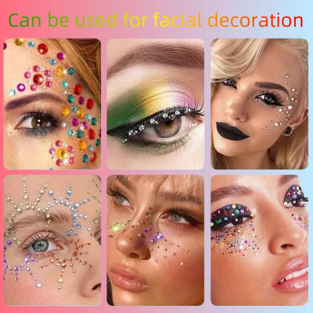 24-Grid Nail Art AB Resin Rhinestones: Super Flash Flat Bottom DIY Ornaments