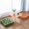 Square Seat Cushion 16x16 Inches Solid Color Stuffed Chair Pad Velvet Thick Seat Cushion for Dining Chair Floor Home Office