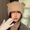 Winter Autumn Warm Beanie Hats Cute Ear Protection Cap Korean Bear Ear Knitted Cap  Ski