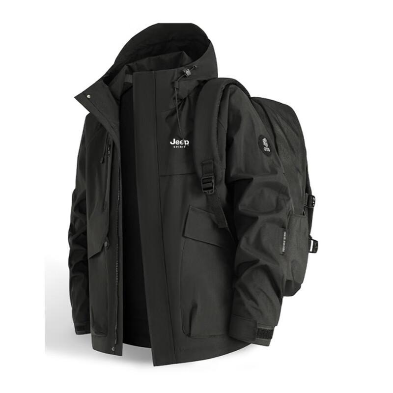 JEEP SPIRIT Men's Outdoor Casual Hooded Jacket
