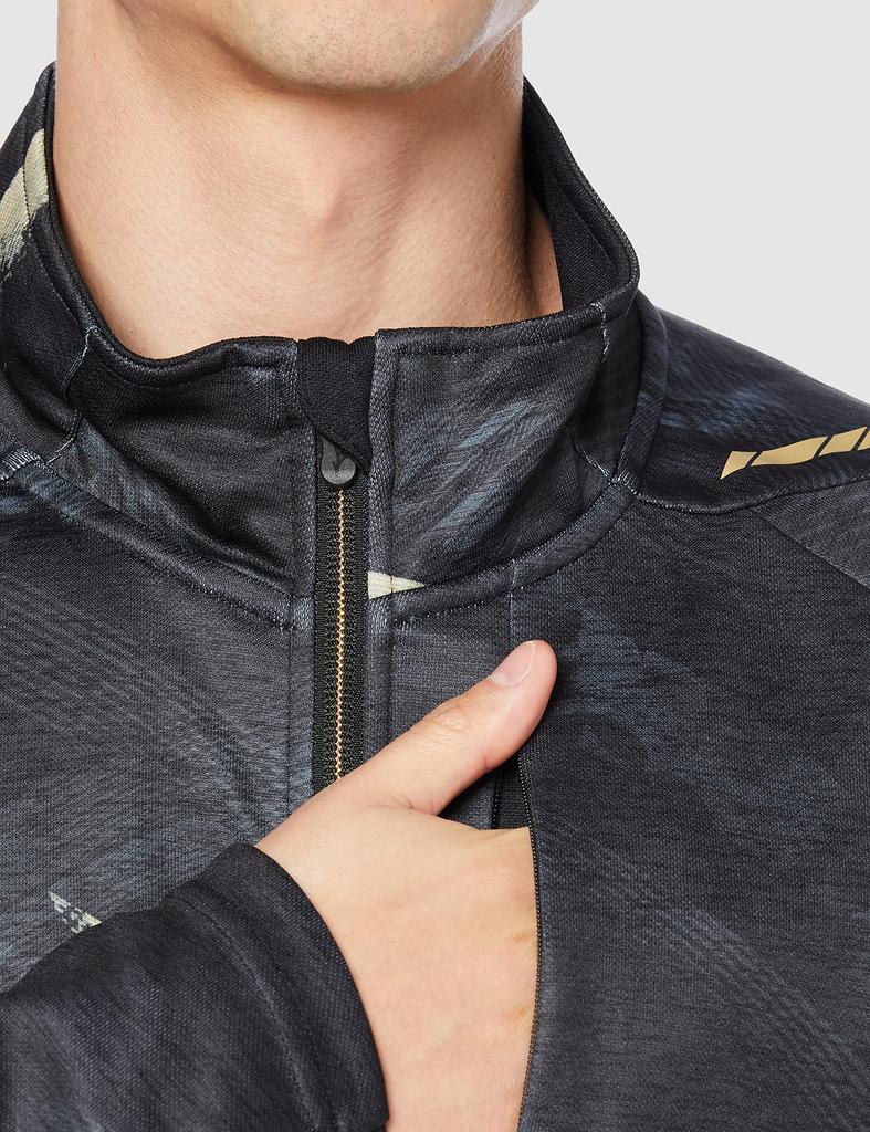 Training Wear Stretch Jacket Synergy Design Pattern Outerwear Jersey Sports 32MC2001 Black XL [Mizuno] Warm-up Player-linked