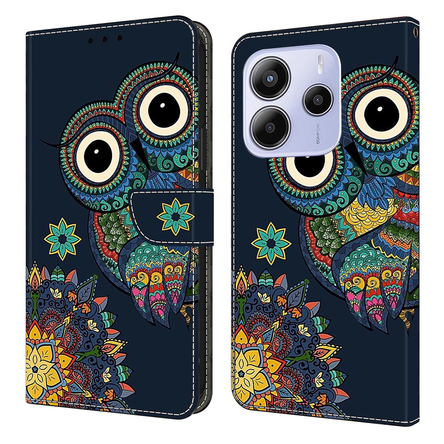 

For Xiaomi Redmi Note 14 5G Wallet Case Pattern Printing PU Leather Flip Stand Phone Cover J