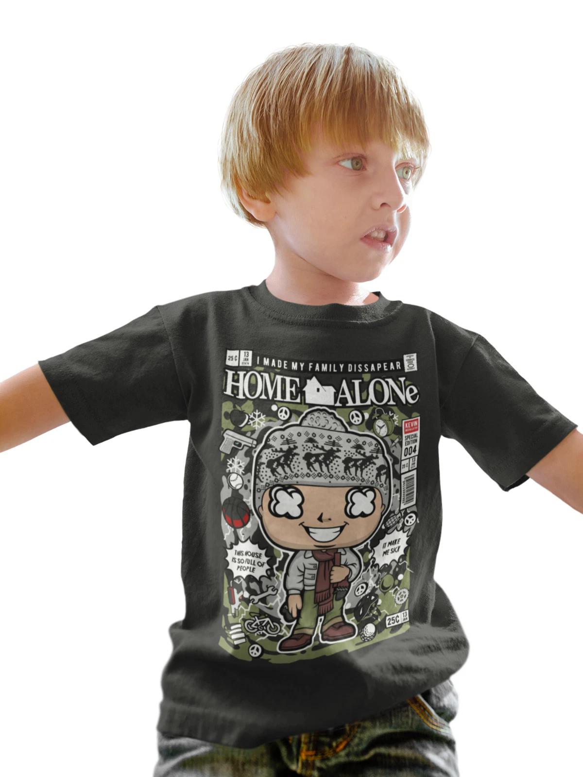 home alone christmas 90s film movie kids girls boys funny birthday kids boys T-Shirt 130