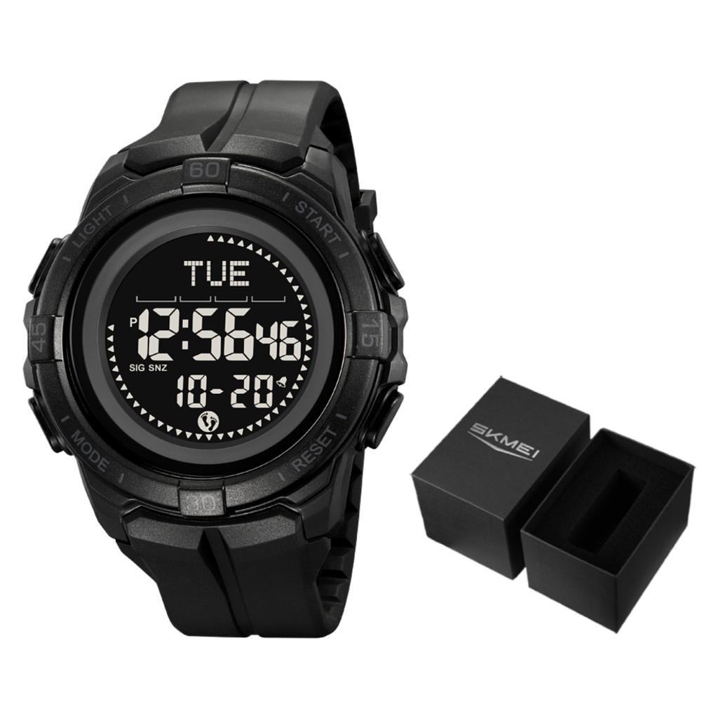 SKMEI Compass Calories Digital Watch 3D Pedometer Sports Wristwatches For Men Women Waterproof Data Storage Electronics Watches