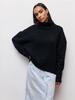 2023 Trendy Women's High Neck Loose Sweater - European & American Style for Autumn/Winter Parties