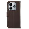 For Xiaomi Redmi Note 14 4G (163.25mm) Phone Case Genuine Cow Leather Cover RFID Blocking