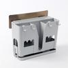 Adhesive Multi-Cutlery Holder (Gray) / Kitchen Utensil Organizer