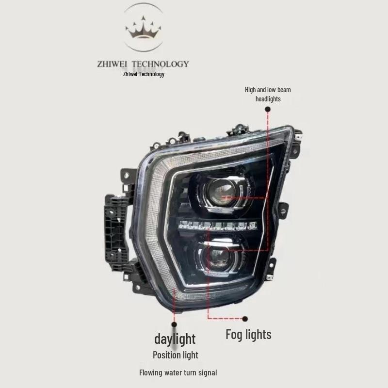 SAIC Hongyan H6 Jietiger H6 Jieshi Jiebao National VI Super Bright Front LED Headlight Assembly Driver Left