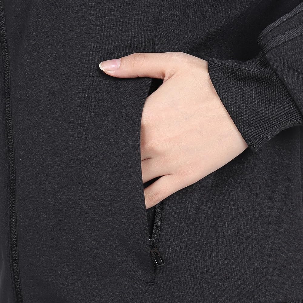 Adidas KTX40 Double Knit Track Black Size XL Women's 3-Stripes Loose-Fit Top, (JG3798),