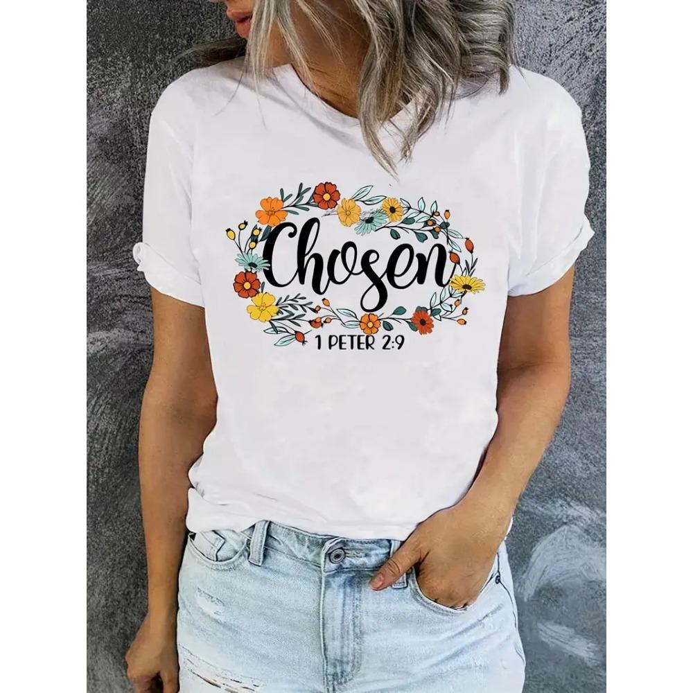 

Bible Verse Tshirt Christian Shirt with Bible Verse Religious Aesthetic Tee Chosen Bible Verse Tshirt Mothers Day Gift S