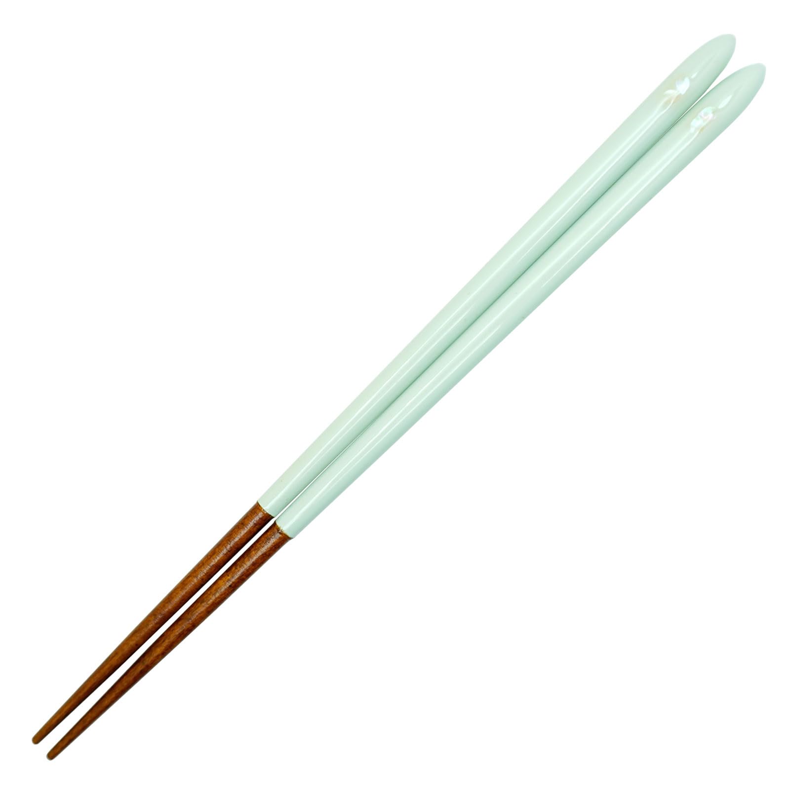 

Lacquer Made in Fukui Drop Cherry Light Hyōzaemon Dishwasher-Safe Chopsticks, Finish, Obama, Prefecture, Moon Blossom Design, Blue, 23.5cm, ST-115