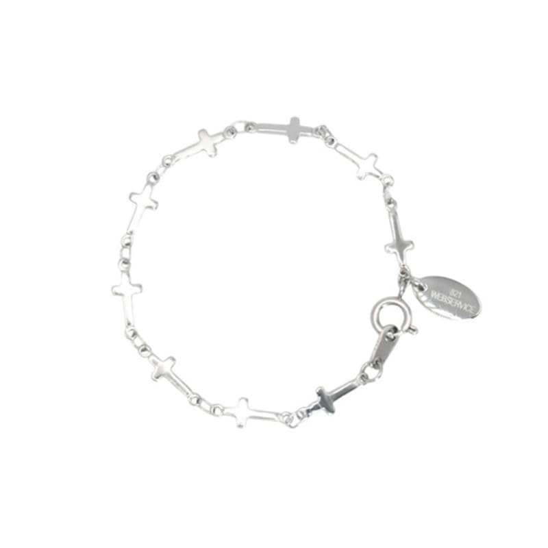 

821WEBSERVICE cross bracelet silver