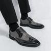 Men Brogues Wedding Dress Dance Shoes Black Brock Carved Leather Shoes Business Formal Shoes Tuxedo Prom Blazers Shoes Large Size